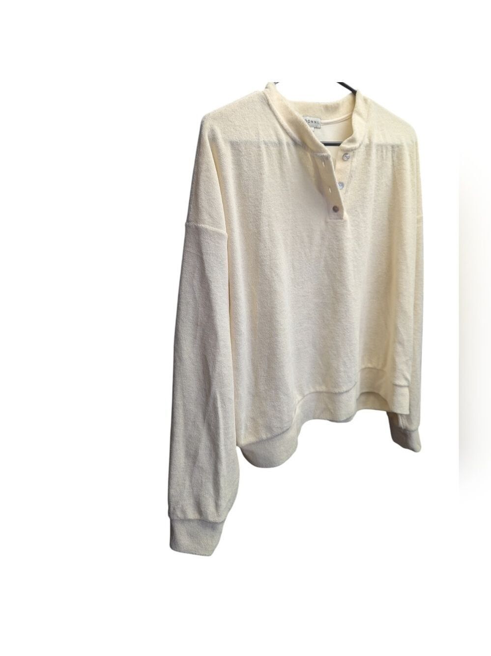 DONNI. Eco Fleece Button Sweatshirt
